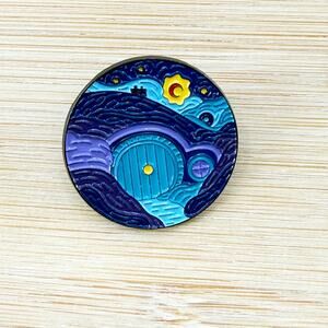 The Shire At Night Soft Enamel Pin, Lord of the Rings, Hobbit, LOTR
